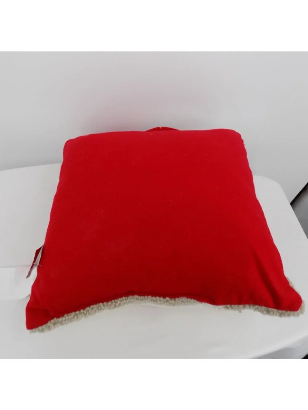 Santa Claus Face Throw Pillow Glasses Red Hat Decorative 16 x 16 Christmas New